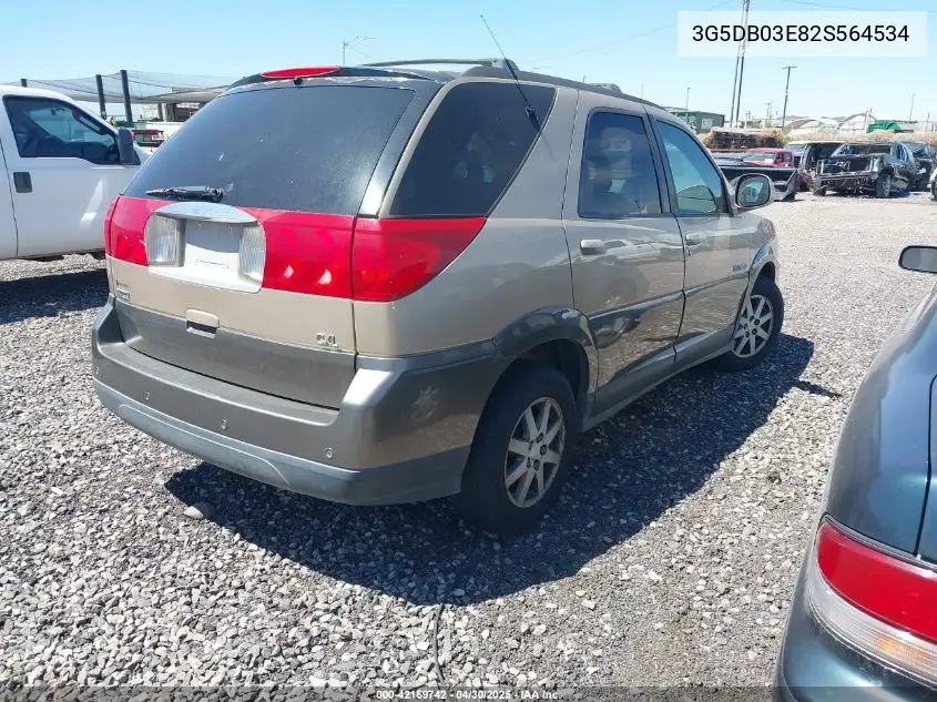 2002 Buick Rendezvous Cxl VIN: 3G5DB03E82S564534 Lot: 42169742