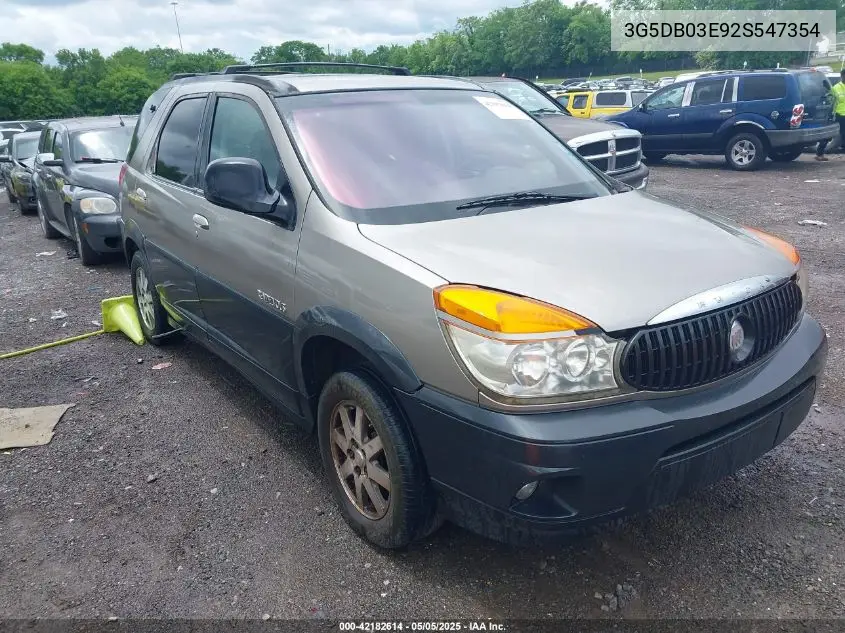 2002 Buick Rendezvous Cxl VIN: 3G5DB03E92S547354 Lot: 42182614