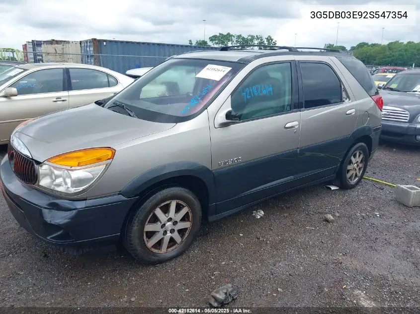 2002 Buick Rendezvous Cxl VIN: 3G5DB03E92S547354 Lot: 42182614