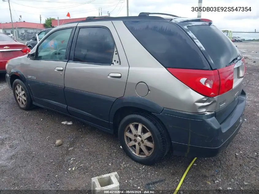 2002 Buick Rendezvous Cxl VIN: 3G5DB03E92S547354 Lot: 42182614