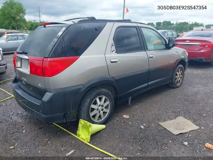 2002 Buick Rendezvous Cxl VIN: 3G5DB03E92S547354 Lot: 42182614