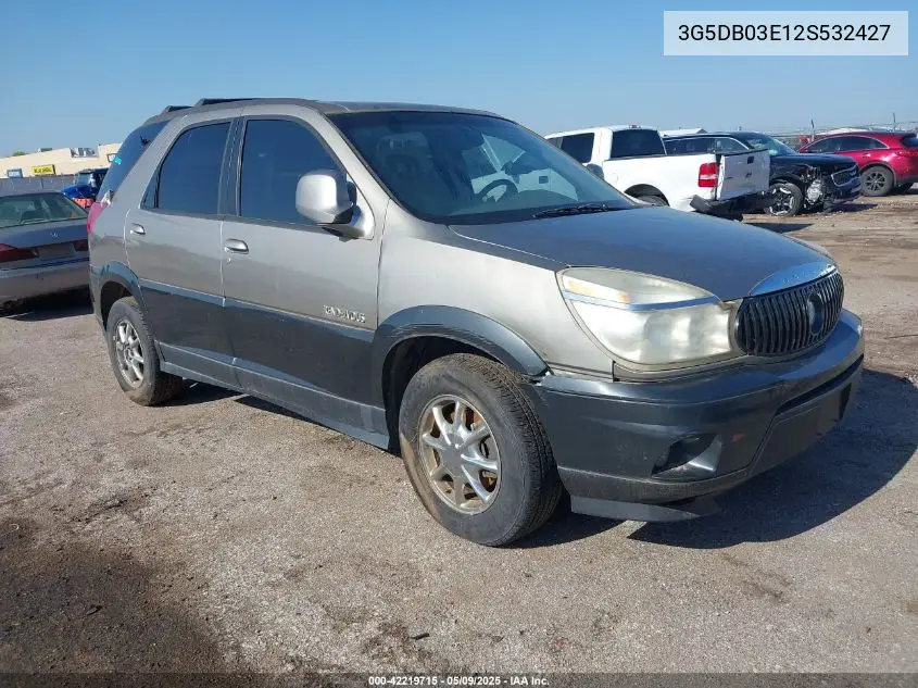 2002 Buick Rendezvous Cxl VIN: 3G5DB03E12S532427 Lot: 42219715
