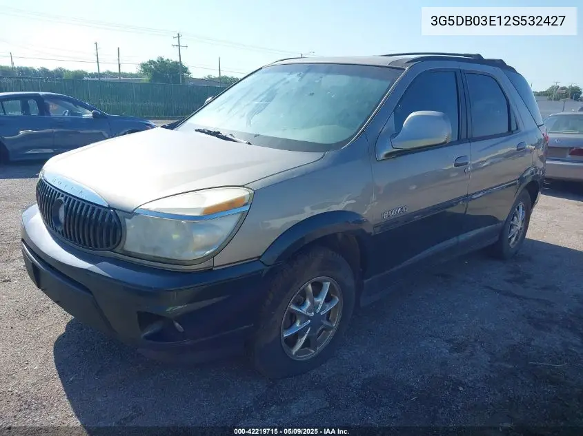 2002 Buick Rendezvous Cxl VIN: 3G5DB03E12S532427 Lot: 42219715