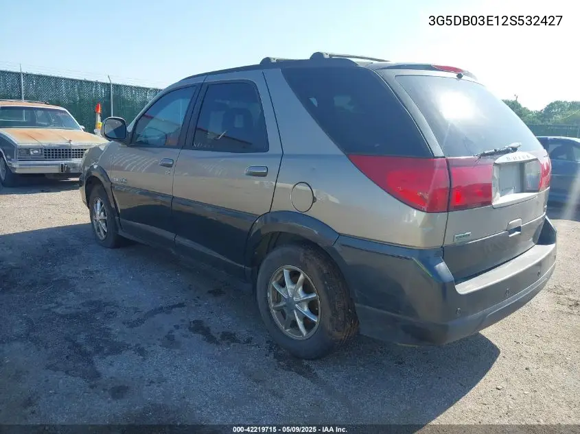 2002 Buick Rendezvous Cxl VIN: 3G5DB03E12S532427 Lot: 42219715