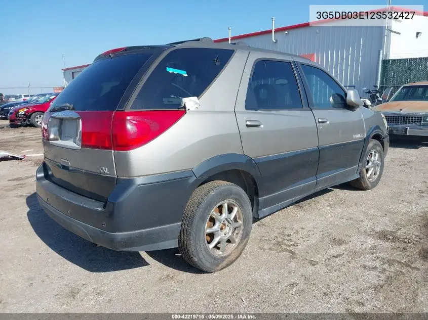 2002 Buick Rendezvous Cxl VIN: 3G5DB03E12S532427 Lot: 42219715