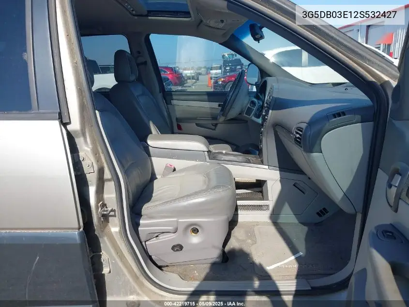 2002 Buick Rendezvous Cxl VIN: 3G5DB03E12S532427 Lot: 42219715