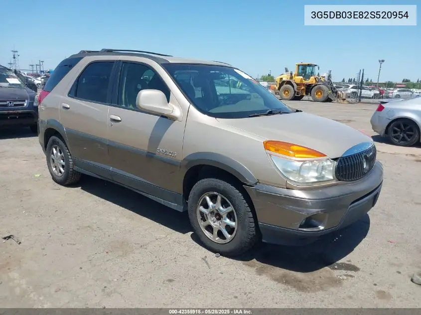 2002 Buick Rendezvous Cxl VIN: 3G5DB03E82S520954 Lot: 42355918