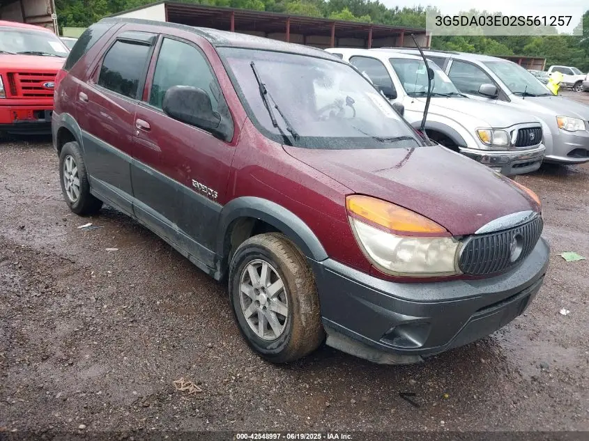 2002 Buick Rendezvous Cx VIN: 3G5DA03E02S561257 Lot: 42548997