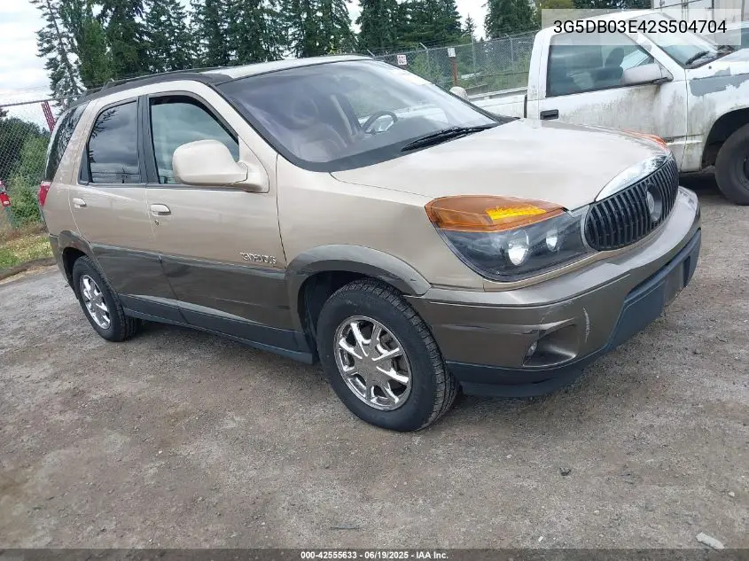 2002 Buick Rendezvous Cxl VIN: 3G5DB03E42S504704 Lot: 42555633