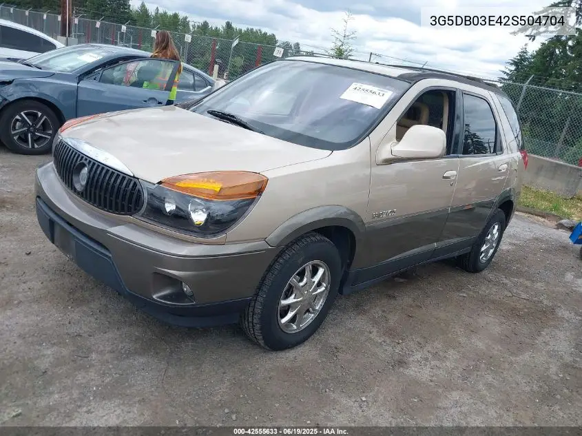 2002 Buick Rendezvous Cxl VIN: 3G5DB03E42S504704 Lot: 42555633