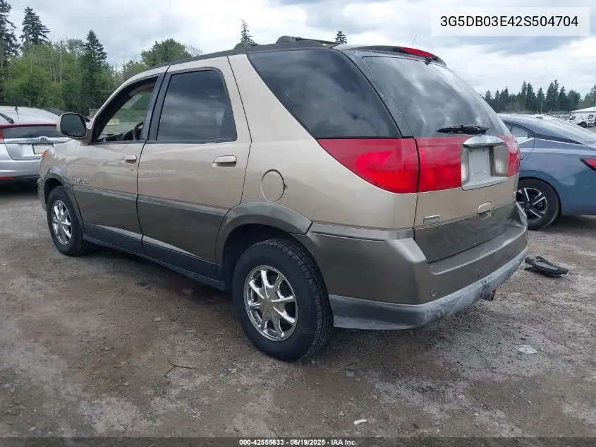 2002 Buick Rendezvous Cxl VIN: 3G5DB03E42S504704 Lot: 42555633
