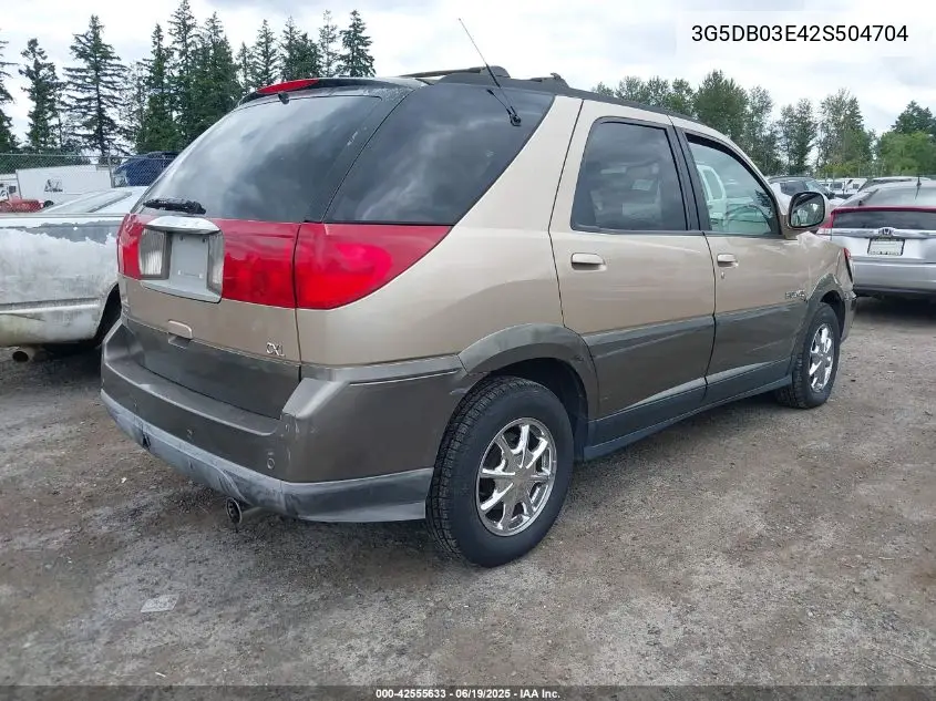2002 Buick Rendezvous Cxl VIN: 3G5DB03E42S504704 Lot: 42555633