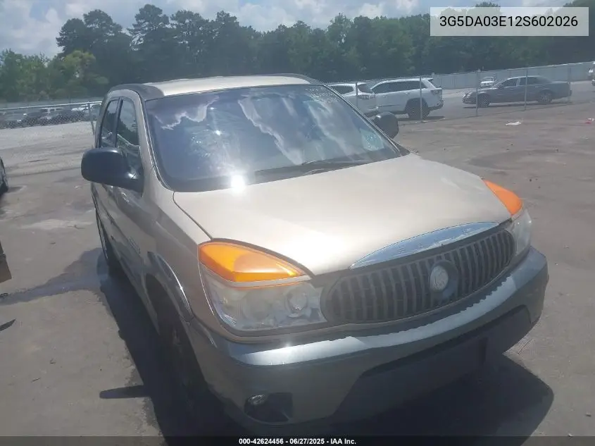 2002 Buick Rendezvous Cx VIN: 3G5DA03E12S602026 Lot: 42624456