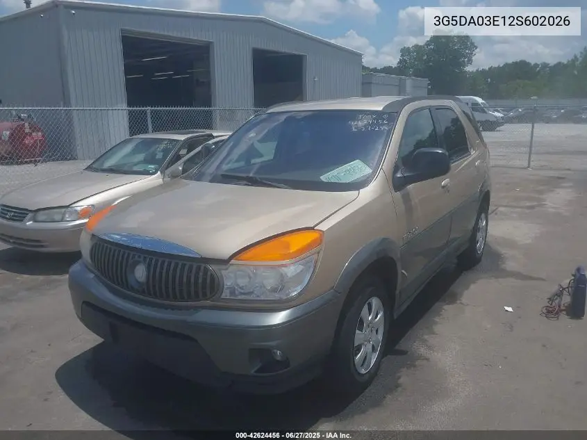 2002 Buick Rendezvous Cx VIN: 3G5DA03E12S602026 Lot: 42624456