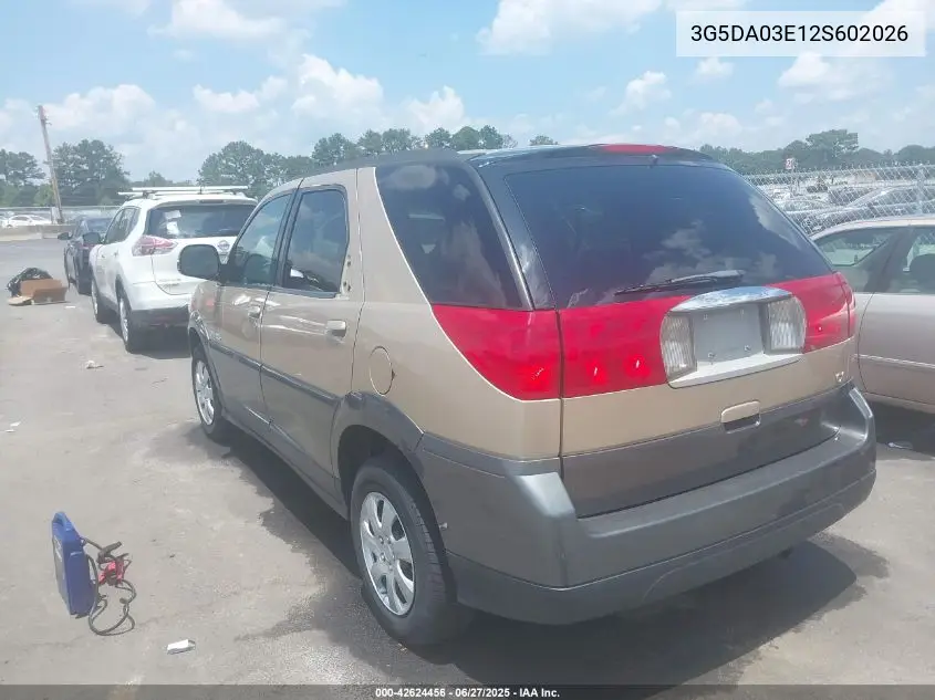 2002 Buick Rendezvous Cx VIN: 3G5DA03E12S602026 Lot: 42624456