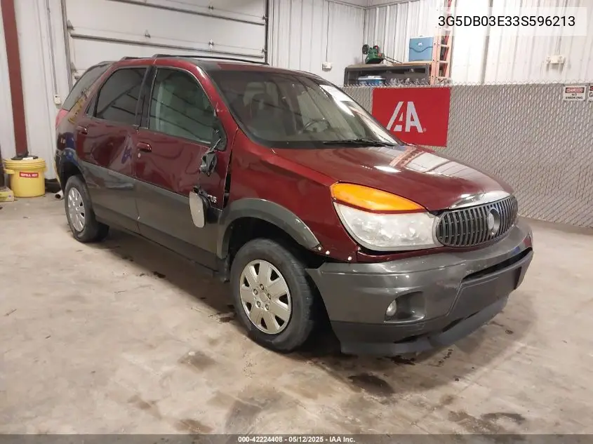 2003 Buick Rendezvous Cx VIN: 3G5DB03E33S596213 Lot: 42224408