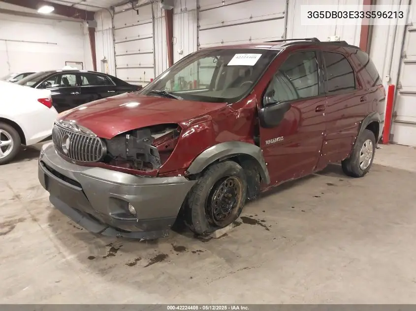 2003 Buick Rendezvous Cx VIN: 3G5DB03E33S596213 Lot: 42224408