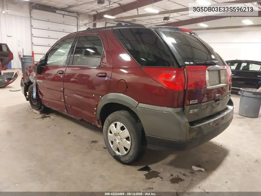 2003 Buick Rendezvous Cx VIN: 3G5DB03E33S596213 Lot: 42224408