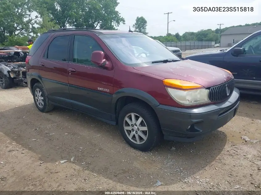 2003 Buick Rendezvous Cxl VIN: 3G5DA03E23S515818 Lot: 42509498
