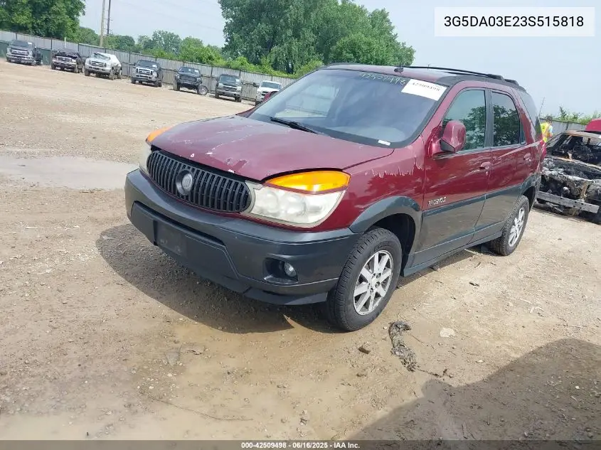 2003 Buick Rendezvous Cxl VIN: 3G5DA03E23S515818 Lot: 42509498