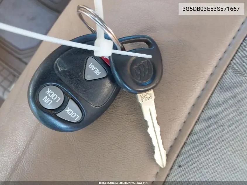 2003 Buick Rendezvous Cxl VIN: 3G5DB03E53S571667 Lot: 42510464