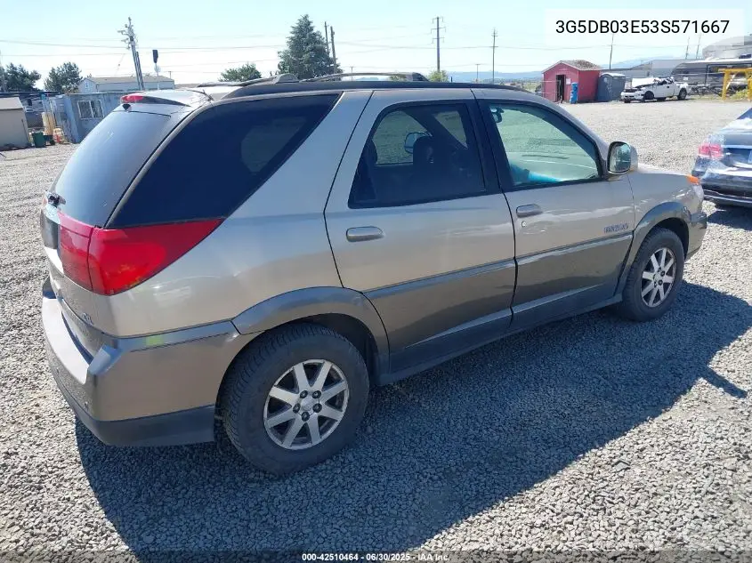 2003 Buick Rendezvous Cxl VIN: 3G5DB03E53S571667 Lot: 42510464