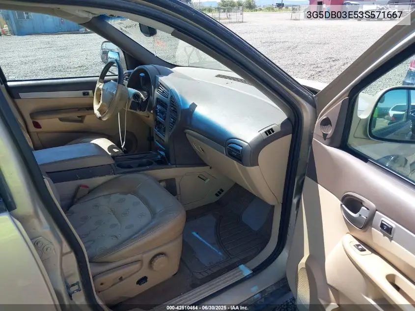 2003 Buick Rendezvous Cxl VIN: 3G5DB03E53S571667 Lot: 42510464