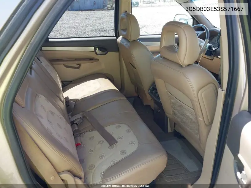 2003 Buick Rendezvous Cxl VIN: 3G5DB03E53S571667 Lot: 42510464