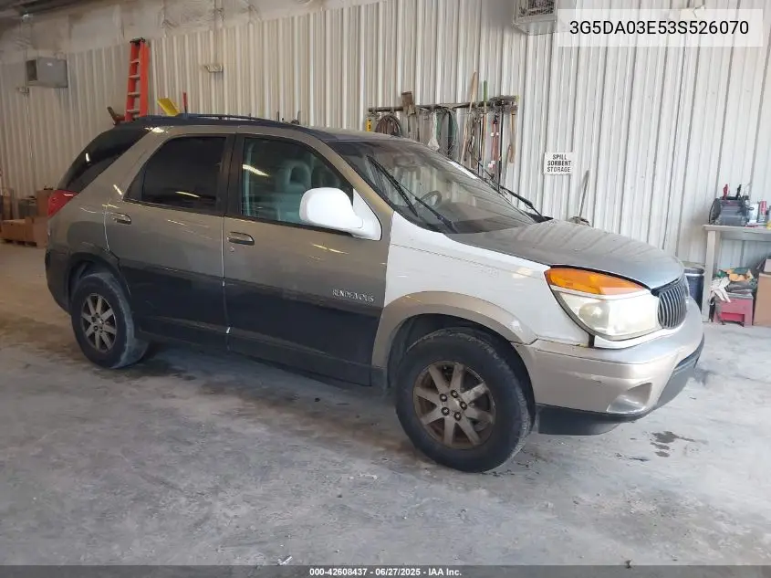 2003 Buick Rendezvous Cxl VIN: 3G5DA03E53S526070 Lot: 42608437