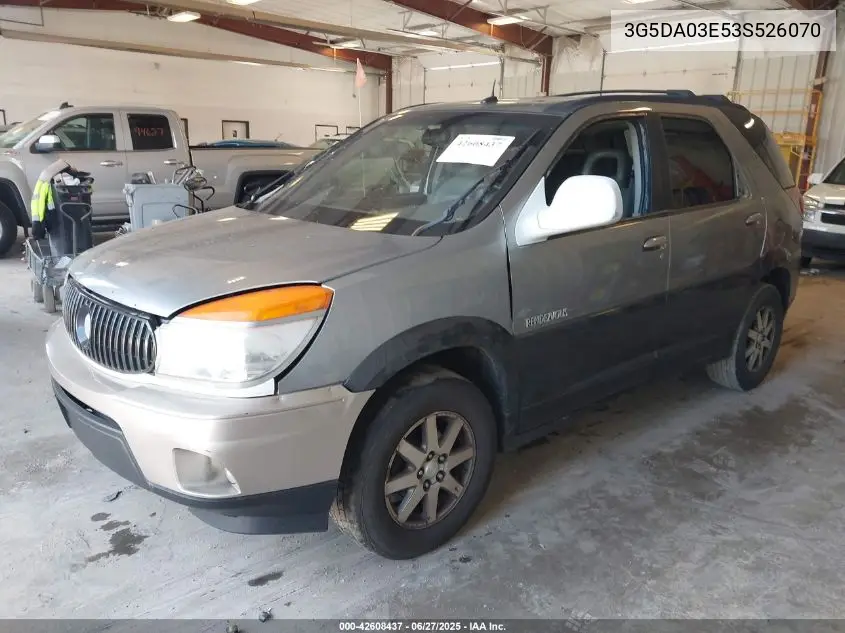2003 Buick Rendezvous Cxl VIN: 3G5DA03E53S526070 Lot: 42608437