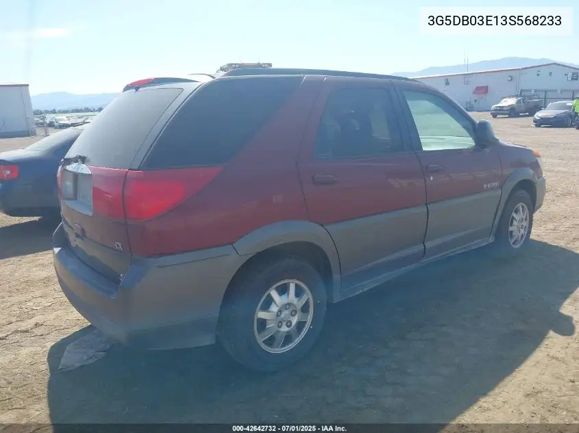 2003 Buick Rendezvous Cx VIN: 3G5DB03E13S568233 Lot: 42642732