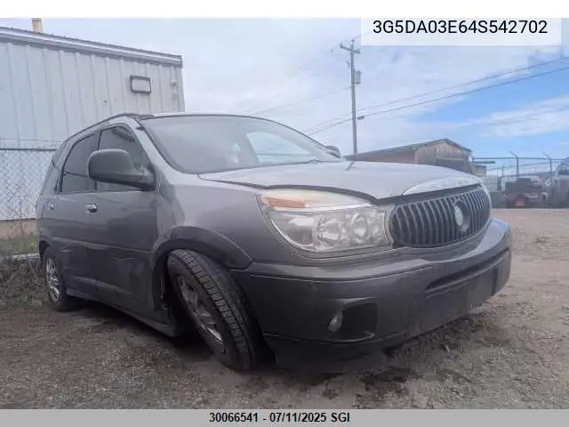 2004 Buick Rendezvous Cx/Cxl VIN: 3G5DA03E64S542702 Lot: 30066541