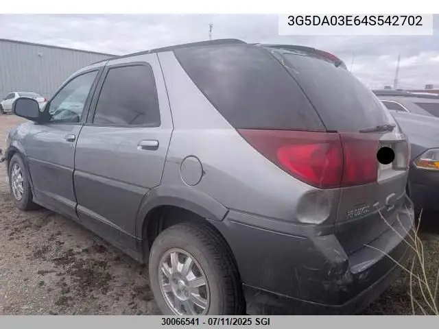 2004 Buick Rendezvous Cx/Cxl VIN: 3G5DA03E64S542702 Lot: 30066541