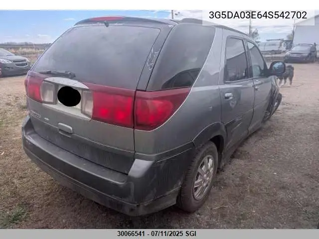 2004 Buick Rendezvous Cx/Cxl VIN: 3G5DA03E64S542702 Lot: 30066541