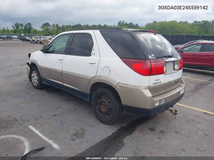 2004 Buick Rendezvous Cx VIN: 3G5DA03E24S559142 Lot: 42006347