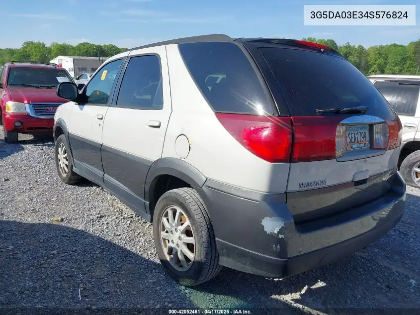 2004 Buick Rendezvous Cx VIN: 3G5DA03E34S576824 Lot: 42052461