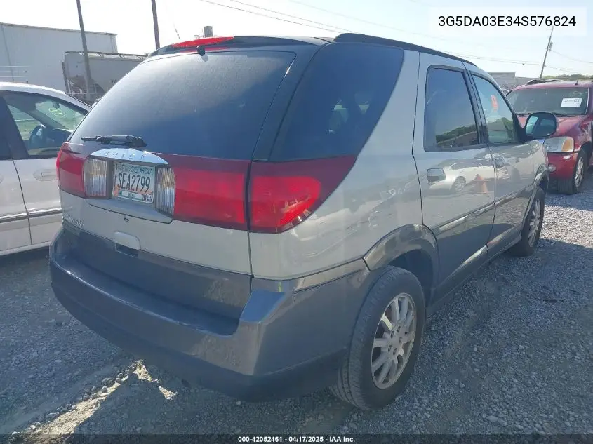 2004 Buick Rendezvous Cx VIN: 3G5DA03E34S576824 Lot: 42052461