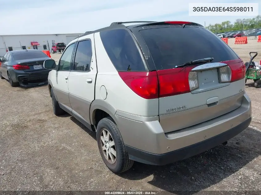 2004 Buick Rendezvous Cx VIN: 3G5DA03E64S598011 Lot: 42209824