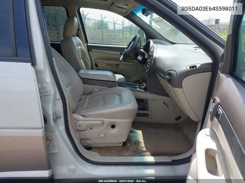 2004 Buick Rendezvous Cx VIN: 3G5DA03E64S598011 Lot: 42209824