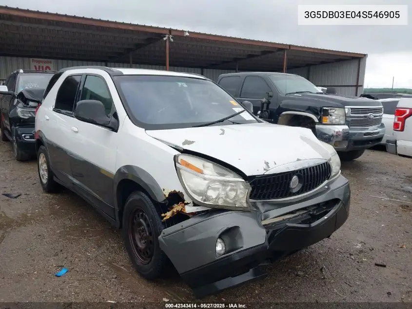2004 Buick Rendezvous Cx VIN: 3G5DB03E04S546905 Lot: 42343414
