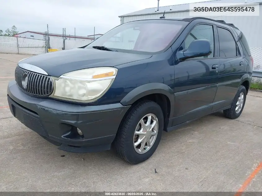 2004 Buick Rendezvous Cx VIN: 3G5DA03E64S595478 Lot: 42423830