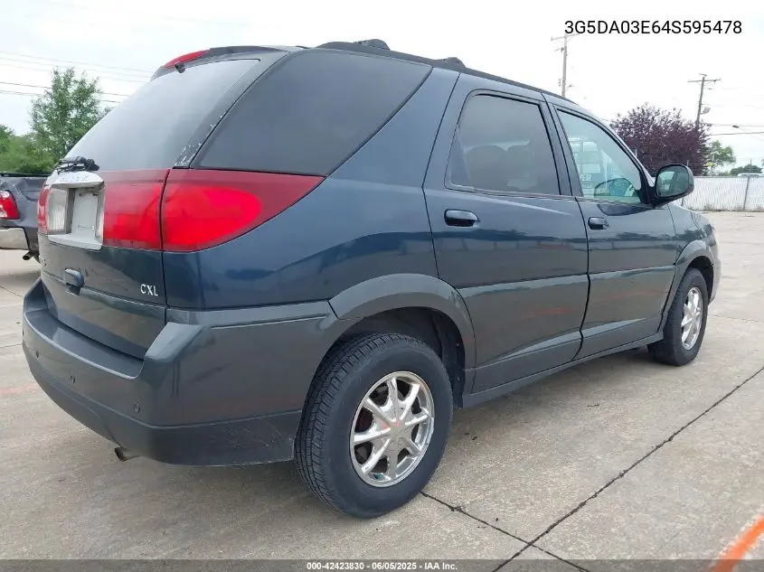 2004 Buick Rendezvous Cx VIN: 3G5DA03E64S595478 Lot: 42423830