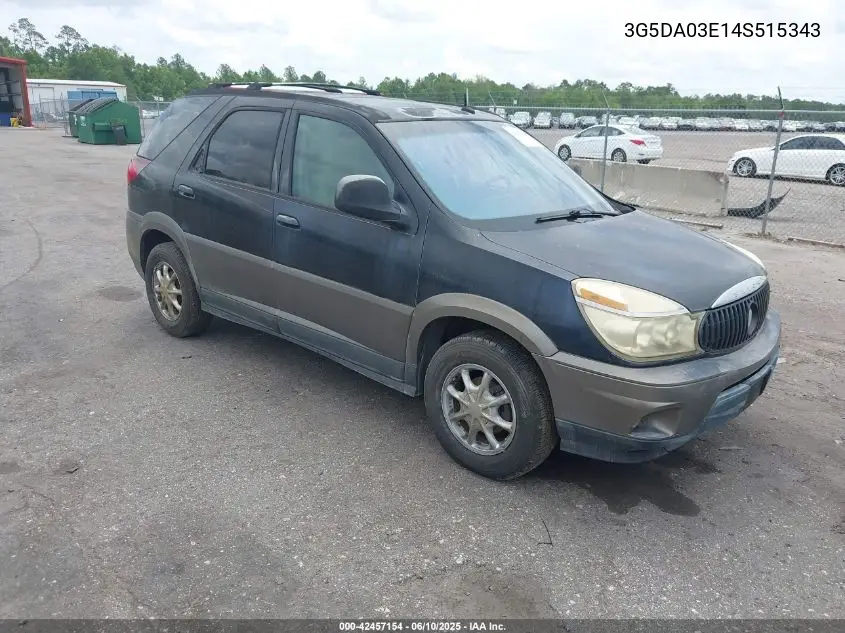 2004 Buick Rendezvous Cx VIN: 3G5DA03E14S515343 Lot: 42457154