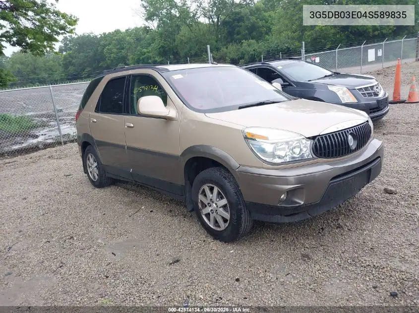 2004 Buick Rendezvous Cx VIN: 3G5DB03E04S589835 Lot: 42574134