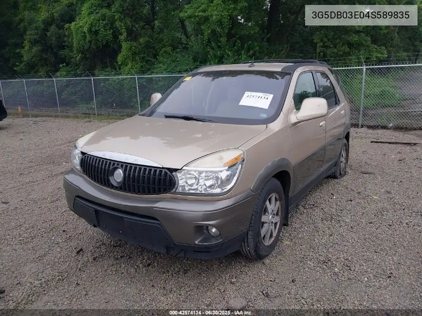 2004 Buick Rendezvous Cx VIN: 3G5DB03E04S589835 Lot: 42574134