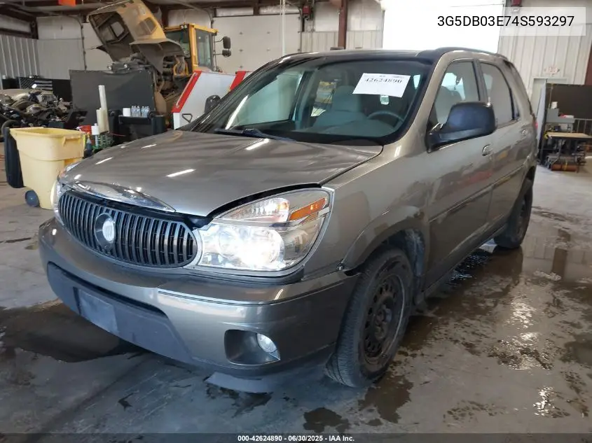 2004 Buick Rendezvous Cx VIN: 3G5DB03E74S593297 Lot: 42624890