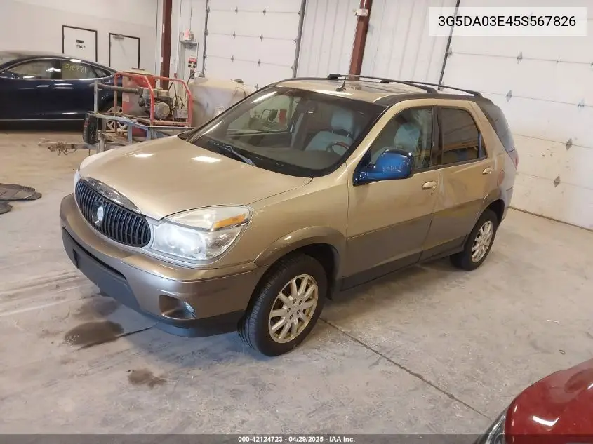 2005 Buick Rendezvous Cx VIN: 3G5DA03E45S567826 Lot: 42124723