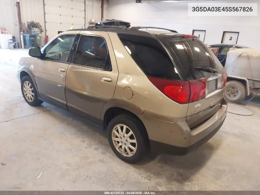 2005 Buick Rendezvous Cx VIN: 3G5DA03E45S567826 Lot: 42124723