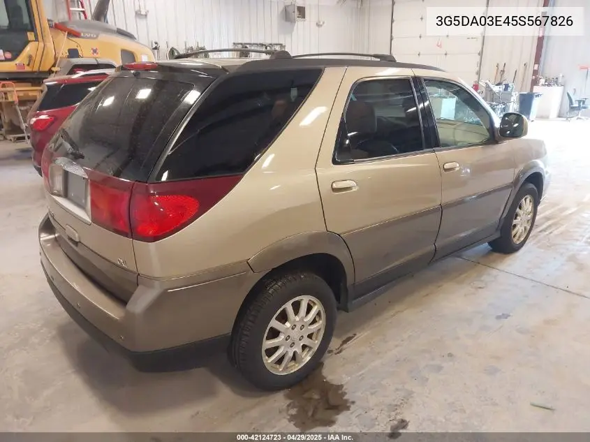 2005 Buick Rendezvous Cx VIN: 3G5DA03E45S567826 Lot: 42124723