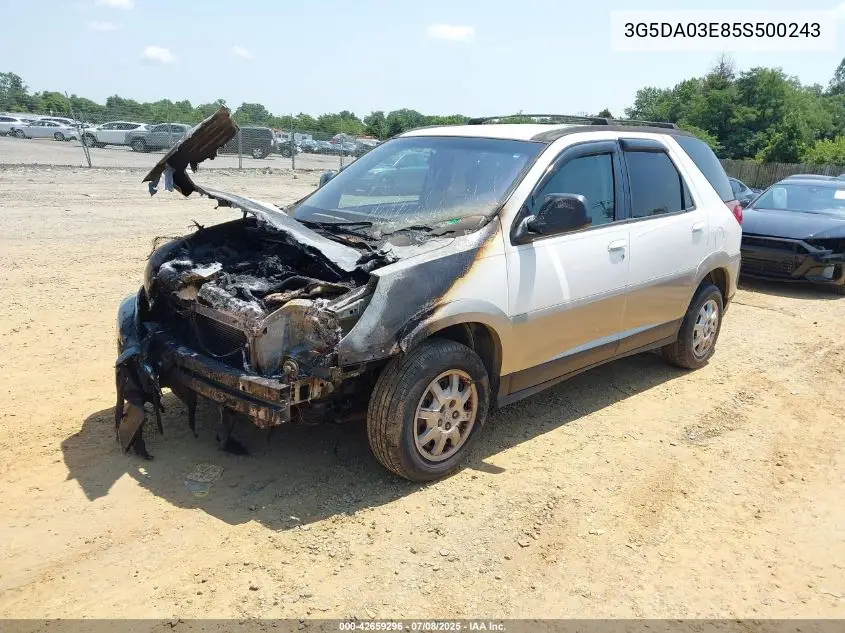 2005 Buick Rendezvous Cx VIN: 3G5DA03E85S500243 Lot: 42659296